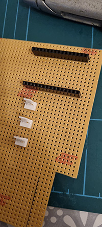 Underside of veroboard