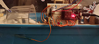 Original breadboard and single-layer cage, with reed switch