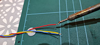 Soldering the motion sensor plugs